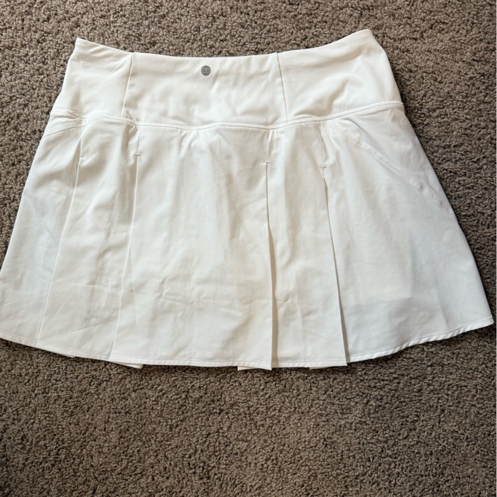 White Pleated Skirt